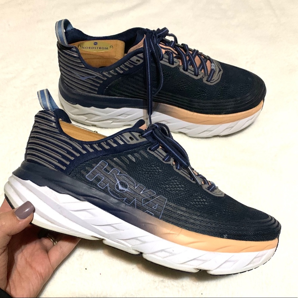 Hoka One One Bondi 6 Indigo Blue Athletic Shoes